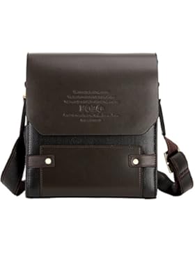 MissFox Herren Geschäft Tasche Vertikale und Horizontale Umhängetasche mit Verdeckter Knopf