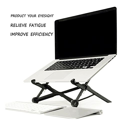 MG MULGORE Faltbarer Laptop-Standplatz Leichtes justierbares bewegliches Laptop-Halter Augen-Niveau Ergonomisches Sitz für Macbook-Computer Leicht Tragen Sie für Reise - 2