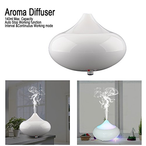 MVPower Aroma Diffuser LED Luftbefeuchter Ultraschall Luftreiniger Duftzerstäuber Raumbefeuchter LED Farbenwechsel LED Licht für Yoga Kinderzimmer Schlafzimmer Büro (weiß) - 3