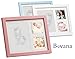 Produktbild Bovana Baby Bilderrahmen Set aus Holz mit Ton für Fußabdruck, Handabdruck - Abdruck auch für Hundepfoten und Katzenpfoten - Rosa