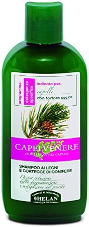 Capelvenere Anti Dandruff Shampoo, Conifer Wood and Bark 97% Natural Vegan Friendly SLS Paraben Free Frequent Wash