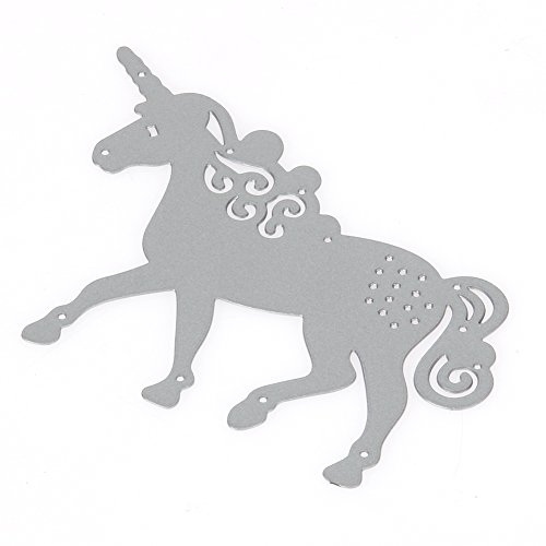 Amazingdeal365 Einhorn Metall Form Schablonen Schneiden DIY Dekor Sammelalbum Karten Buchzeichen Lesezeichen als Geschenk für Freunde Geburtstag Kinder,Kindergarten Hobby Schule Handarbeit Unterricht usw. Ein tolles Geschenk! - 8