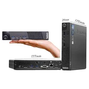 (Renewed) Lenovo ThinkCentre M73 Tiny Desktop (Core I5 4th gen 2.9ghz, 8 GB RAM, 240gb SSD, Win 10 Pro, MS Office/ Intel HD Graphics/USB 3.0, Ethernet,VGA), Black