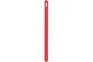 FRTMA Compatible Apple Pencil (2nd Generation) Full Skin Cover Holder Pocket Silicone Case Anti-Slip Sleeve + Nib Cover (2 Pieces) Compatible iPad PRO 12.9” (3rd Generation) & iPad PRO 11”, Red