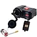 Produktbild elecfan Wasserdichtes Ladegerät für Motorrad-Zigarettenanzünder, 12V 4.2A Dual USB Auto Ladegerät Netzteil mit Voltmeter und Wasserdichtem Netzschalter für Android Samsung iOS Apple iPhone iPad iPod