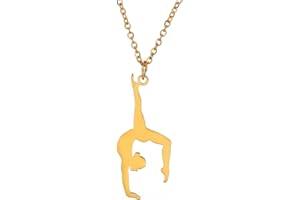 EUEAVAN Inspiration gymnastique pendentif collier Ballet ballerine sport danse Solo USA gymnastique Choker équipe bijoux fille femme Coach fille