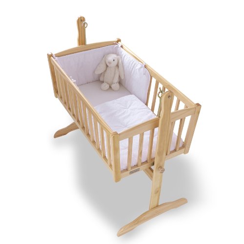 Clair de Lune Broderie Anglaise Rocking Crib Bedding Set (4 Pieces)
