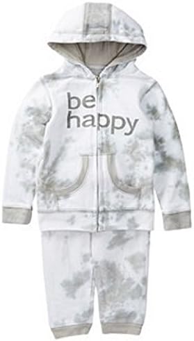 Be Happy Unisex Hooded Sweat Suit in Grey Tie Dye for 8 Year Old