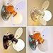Produktbild OOFAY LIGHT Kreativ Einfach Wandleuchte Modern Kind Karikatur Design Wandlampe Junge Mädchen Zimmer Kinderzimmer Flur Treppen Wohnzimmer Lampe Wand Beleuchtung Leuchte Eisen Glassschirm E27 1 F