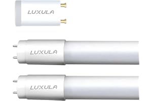 LUXULA 2er Pack LED Röhre 120cm - Kunststoff T8 G13-18W 2160lm - 6000K Kaltweiß - inkl. Starter-Brücke - Röhrenlampe Leuchstoffröhre Neonröhre