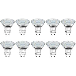 Lighting EVER - Bombillas LED GU10-4W = 50W Halógena, Blanco Cálido 2700K, paquete de 10