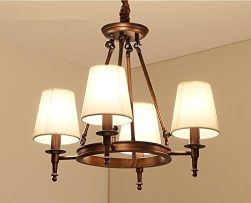 XIAOJIA American Iron Chandelier, Living Room Lights, European Minimalist Chandeliers, Modern Bedroom Restaurant lighting, Personality Decorative Pendant Lamp , A