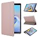 Produktbild iHarbort Hülle Cover kompatibel mit Samsung Galaxy Tab A 10.5 Zoll (2018 veröffentlicht SM-T590 / T595) - Ultra dünn Etui Schutzhülle Case Holder Stand mit Smart Auto Wake/Sleep Funktion, Rose Gold