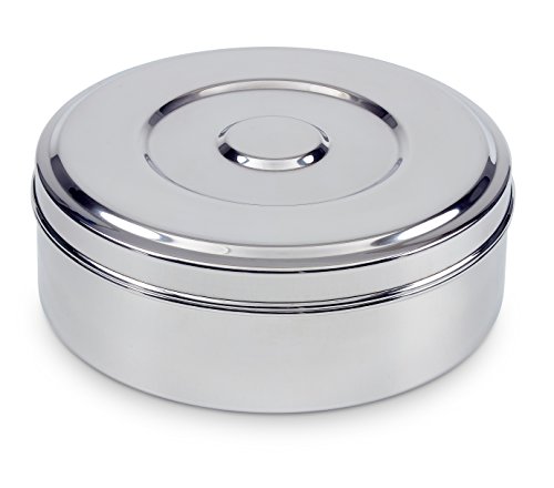 Zinel Gewürzbehälter/Masala Dabba mit 7 Schalen und 2 Edelstahl-Deckeln, 24 cm - 3
