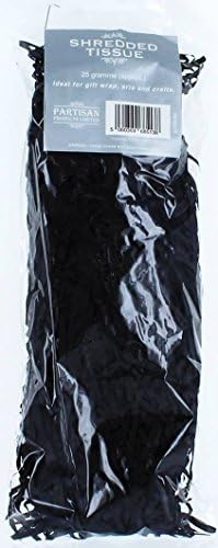PartisanShredded Tissue Paper 25 g, Black