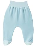 Velour Baby Girls Boys Cosy Leggings Trousers With Feet Cotton Blend