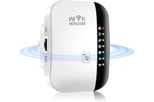 NJDT WiFi Booster Range Extender,WiFi Extender Signal Booster, 300Mbps Wireless Internet Repeater with Integrated Antennas Support AP/Repeater Mode and WPS Function Smart Signal Indicator, Silver