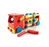 Tonsee Pädagogisches Spielzeug aus Holz Demontage Schraube Mutter Fahrzeug Auto Kid Knock Ball