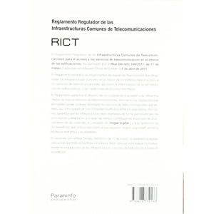 RICT 4/E REGLAMENTO REGULADOR INFRAESTRUCT.COMUNES TELECOMU (Electricidad Electronica)