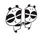 Produktbild KLDZIDNI Panda Cartoon lustig der Riss des reflektierenden Autoaufkleber (2pc) , white KLDZIDNI&5008