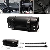 Material: cuero PU LEAGUE&CO League & Co universal motocicleta funda trasera y sillín bolsillos bolsa de herramientas marco funda varios estilos funda para Harley Davidson Yamaha Honda BMW Suzuki etc, b