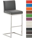 Das stilvolle Edelstahlgestell verfügt über eine in das Gestell integrierte Fußstütze. Diese unterstützt eine bequeme und aufrechte Sitzhaltung und beugt dadurch Rückenschmerzen vor.