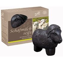 Saling Naturprodukte Schafmilchseife 'Weißes Schaf', 85 G - Handgemachte Bio-Seife Mit Rückfettender Wirkung