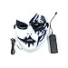 Produktbild FENGMM Halloween Horror Glowing Mask, Maskerade Trolling Tanz Requisiten Party LED Leuchtstoffmaske für Rollenspiele Halloween Festival Party Beleuchtung,F