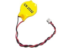 Eunicell - 1 x CR2032 CMOS 3V Lithium Button Coin Cell Battery with Molex 2-Pin (51021-0200) Connector - Replacement Battery For Desktop Computers Laptops and Motherboards