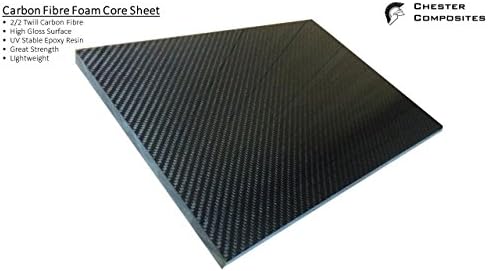 Carbon Fibre Foam Core Rigid Sheet (10mm A5)