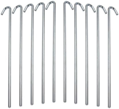 10-Piece Galvanized Steel Tent - Garden Stakes - 9"