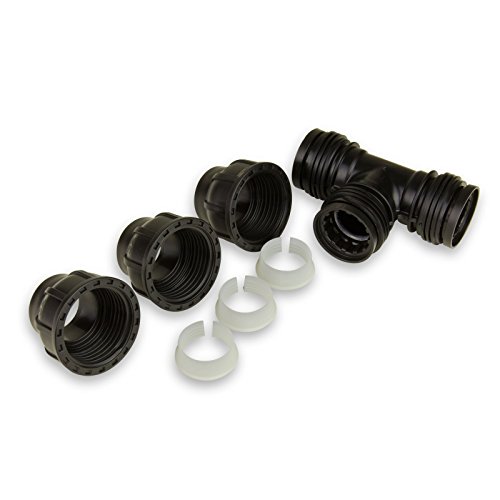 PE Rohr Verschraubung T-Stück 25x20x25 mm Reduzierung Abzweig Klemmverbinder - 4