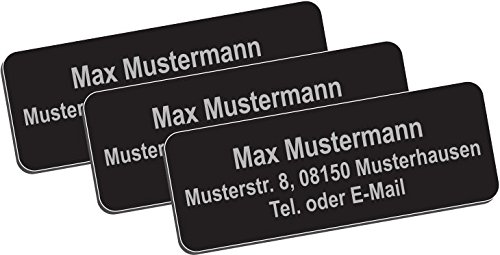 Preisvergleich Produktbild Gravierwerkstatt-Salomon Micro Drohnen Kennzeichen Alu. elox. 20x10mm mit Hochwertiger Lasergravur inkl. Klebestreifen (20x10)