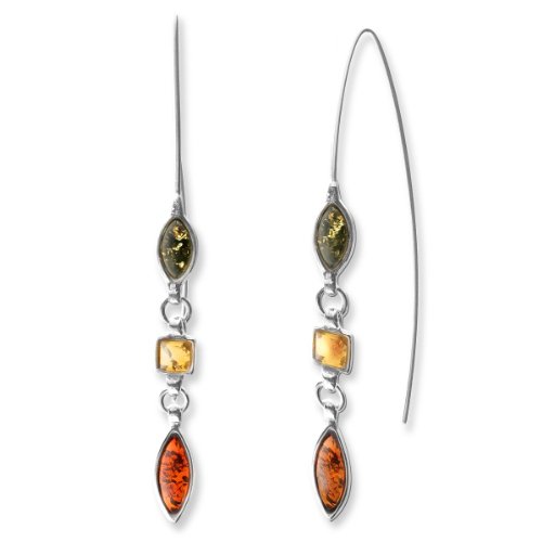 InCollections Damen-Ohrhnger 925/000 Sterlingsilber mit Bernstein 0010265480890