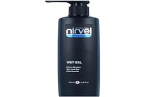 Nirvel Wet Gel - Gel fijación natural, Efecto mojado, 500 ml