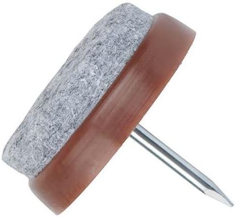 Nail In Furniture Felt Pads – 24mm diameter. Premium Quality 4mm Thick Felt Feet To Protect Hard Flooring From Scratches &amp; To Allow Furniture To Slide &amp; Glide Easily. 32 Pack Heavy Duty Felt Pads Ideal For Chairs That Are Constantly Moved