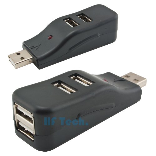 HFTEK 4 Port USB 2.0 Hub mini Verteiler Kabel USB 4 fach Laptop PC L - 2