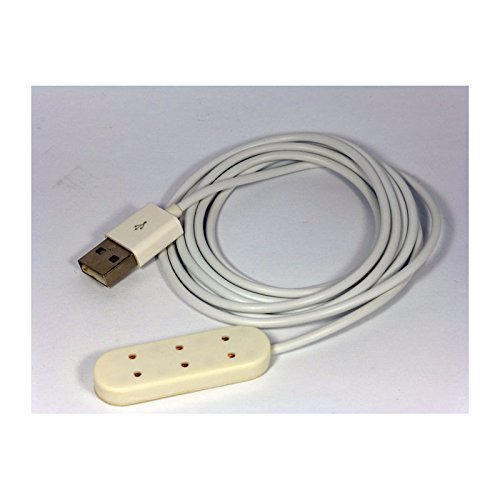 Preisvergleich Produktbild Creal 22930 USB Steckdosenleiste für 3 Stecker weiss