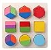 Produktbild LCsndice 1 Satz Bausteine Puzzle, Holz Geometrie Spiele Phantasie DIY Spielzeug Vorschule Lernspielzeug Bau Spiel Party für Kinder, Kleinkinder