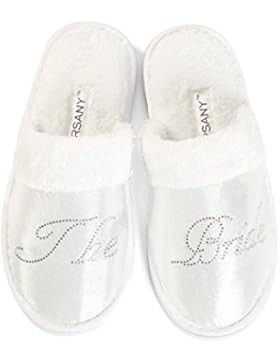 Transparent Varsany Die Braut Spa Pantoffeln Junggesellinnenabschied Hochzeit Diamant Strass Kristall Hotelpantoffeln
