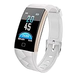 TPulling Mode T20 Intelligente Uhr Wasserdichte Smartwatch Armbanduhr Smart Watch Fitness Farbbildschirm Bluetooth 4.0 Aktivität Herzfrequenz Tracker Pulsmesser SmartBand Sportuhr (weiß)