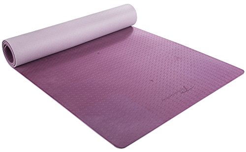 Timberbrother Esterilla de Yoga / Esterilla de TPE Respetuosa con el medio ambiente para Pilates, Gimnasio, Yoga, Ejercicio / Medidas: 183cm x 71cm x 6mm de grosor (Violeta+ Lila)
