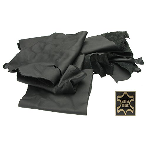 Lederreste schwarz 500g. Verschnittstücke Bastelware von Langlauf Schuhbedarf®
