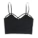 VANKER Cross Caged Strappy Stash Bra Crop Top Tank Bralette Bustier Short Vest Black