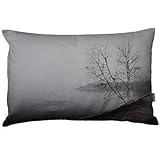 Nebel am See, Kissenhülle, 40x60cm, Baumwolle
