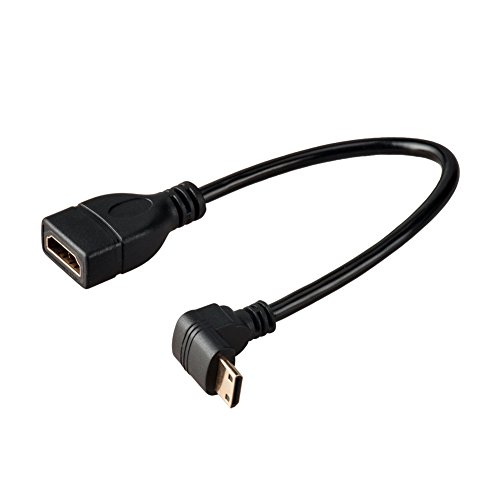 Mini HDMI zu HDMI Kabel, VANDESAIL Rechtwinklig (90 und 270 Grad) Mini HDMI Adapter Stecker auf Buchse 1080P Konverter Vergoldeter Stecker - 2