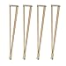 Price comparison product image Furniture legs - household metal fixed feet bar column support legs gold hairpin legs, four sets