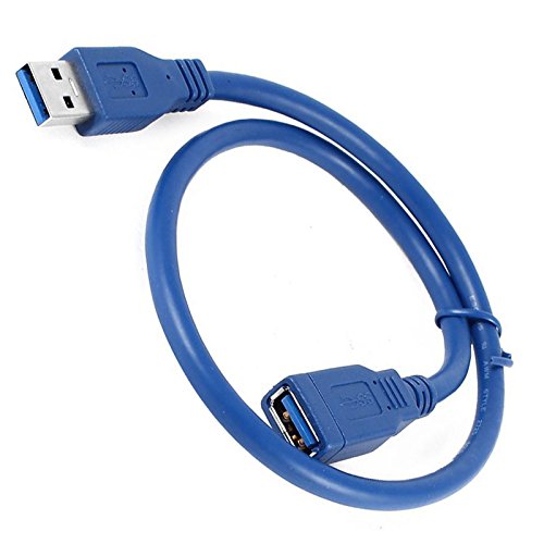 Datenkabel – SODIAL(R) 50cm USB 3.0 A Male to Female Verlaengerung Data Sync Transfer Kabel Datenkabel Blau - 3