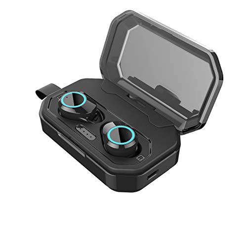 Auriculares Bluetooth 5.0 Auriculares Inalámbricos Mini Twins Sonido Estéreo In-Ear Cascos Bluetooth Inalambricos con Caja de Carga Portátil y Micrófono para iPhone Android (TWS nergo)