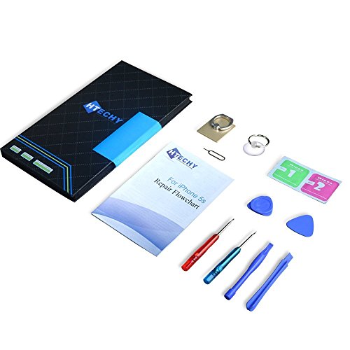 Htechy Kit de Reparaci  n de Pantalla Compatible para iPhone 5S Color Blanco Incluye Pantalla LCD Retina Cristal T  ctil de Alta Calidad y Herramientas